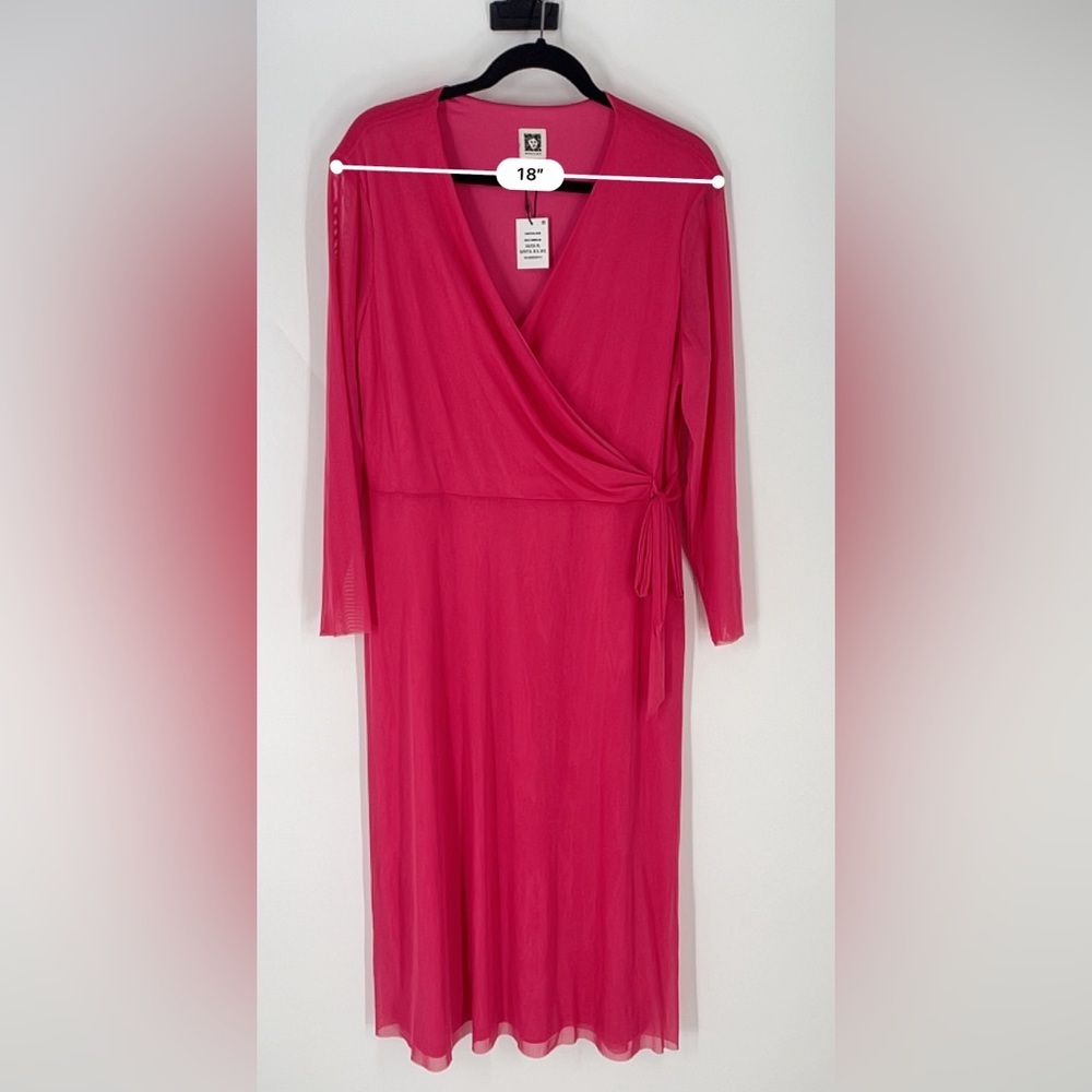 Anne Klein NWT Hot Pink Dress (B43#2) - Picture 9 of 14